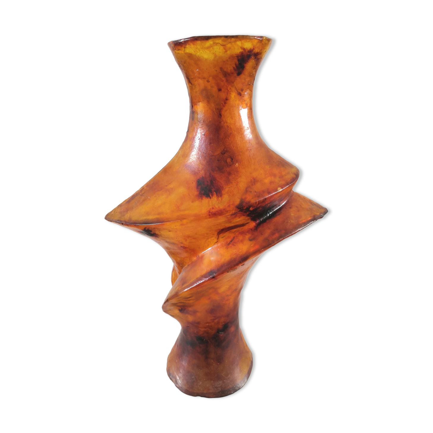 Freeform vase in resin design 70s