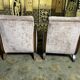 Pair of Art Deco armchairs in taupe velvet