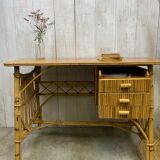 Louis Sognot rattan desk