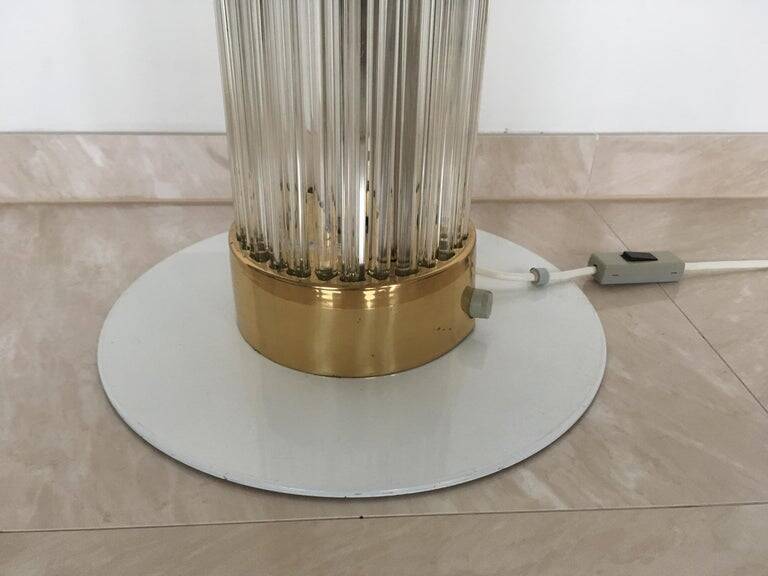 Pair of Design Brass and Glass Modern Floor Lamps/Kamenicky Senov, 1960s