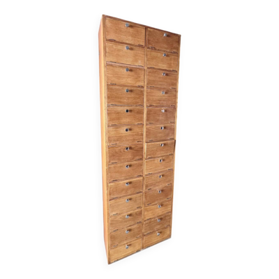 Un Meuble De Notaire / Métier Double Colonnes à Clapet (Restaurer)