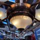 1940s brass chandelier