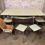 Ensemble table chaises tabouret formica