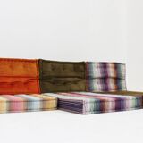 Roche Bobois Mah Jong sofa Missoni design by Hans Hopfer