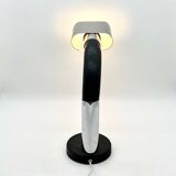 Targetti chrome and black lamp, 1970s. italy