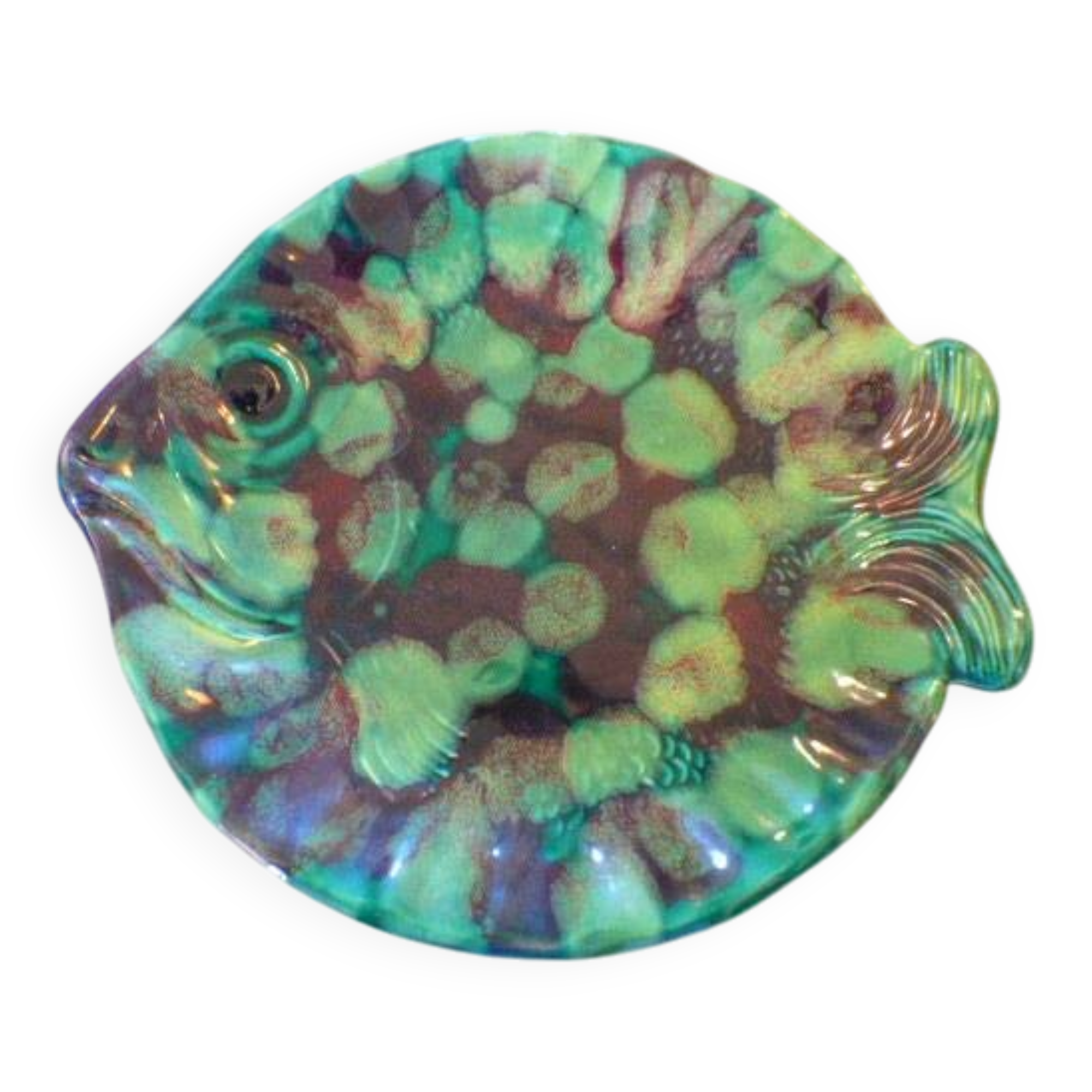 Vintage fish dish "Aetgina Vallauris,"