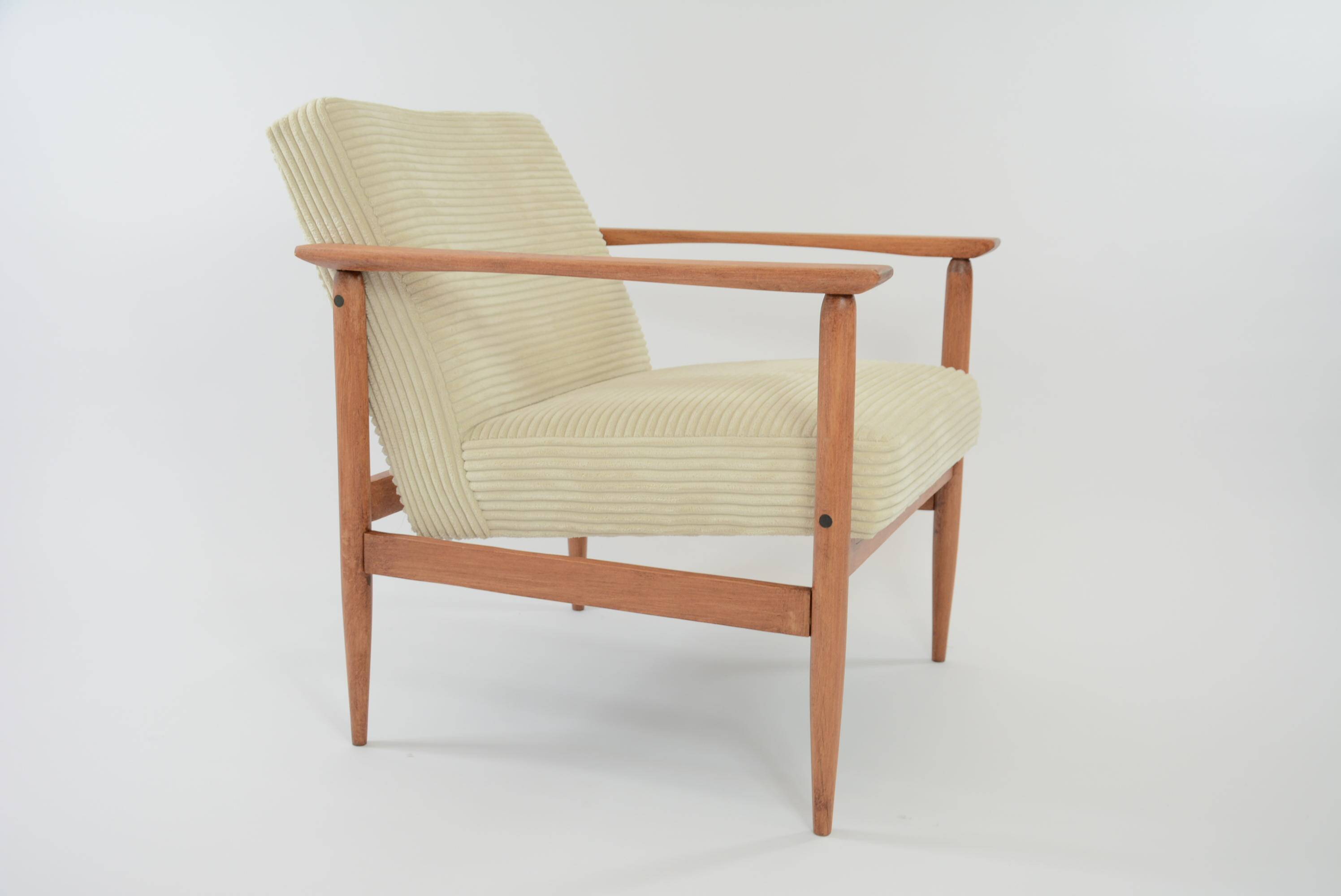 M ivory velvet armchair