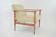Fauteuil M velours ivoire