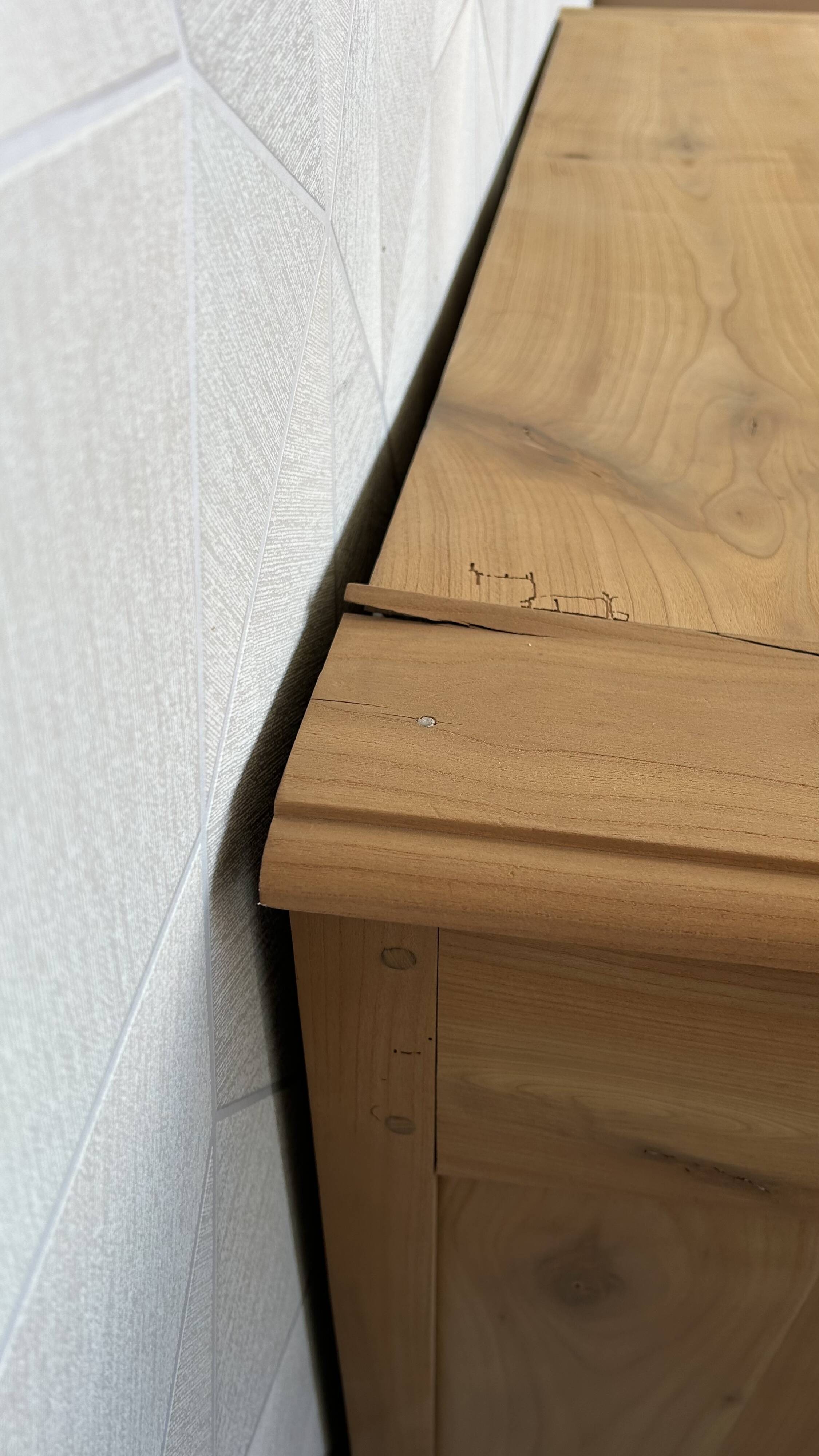 2-door solid wood airbrushed sideboard