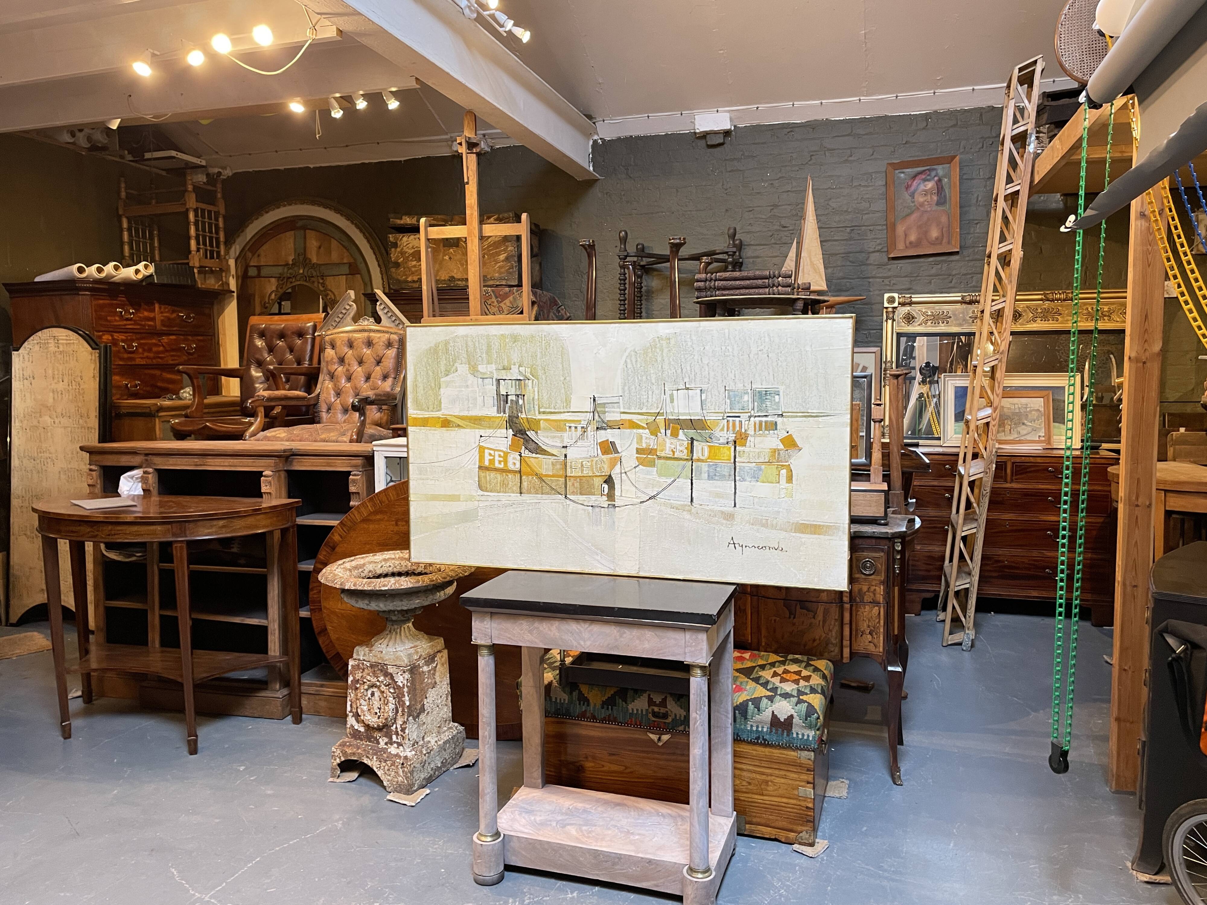 Oil On Board "Folkestone Harbour", Signed , Retailed Liberty & Co