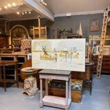 Oil On Board "Folkestone Harbour", Signed , Retailed Liberty & Co