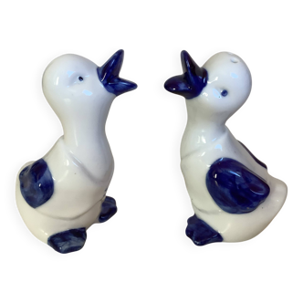 Salt and pepper birds, geese, ducks.