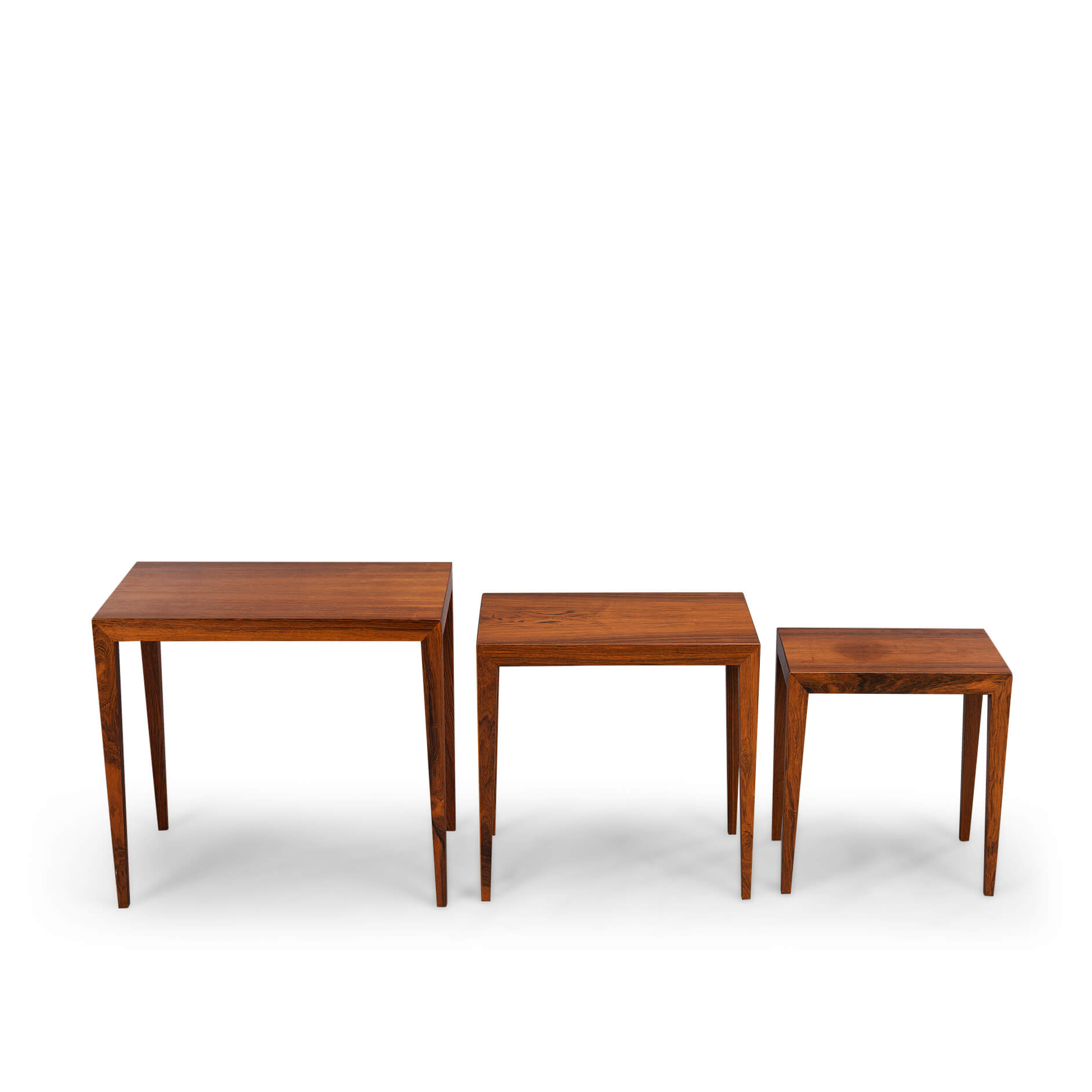Rosewood side tables by Severin Hansen, set of 3