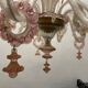 Large Venetian Pink Murano Glass Chandelier 1960’s