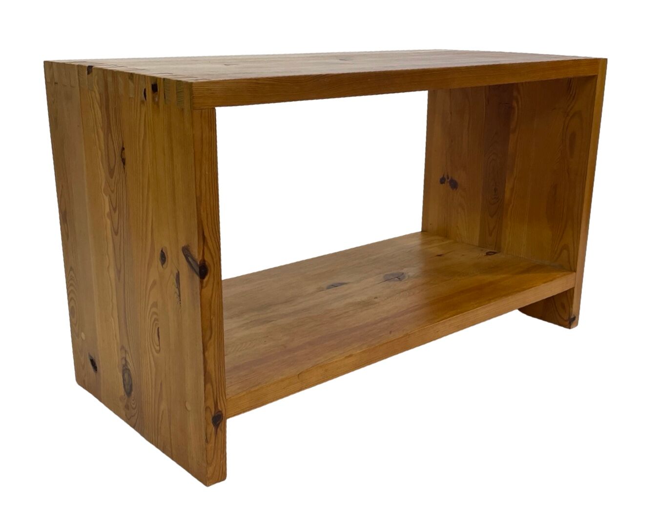 Vintage side table Ate van Apeldoorn Pine wood 1970s Dutch Design