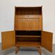 Secretary wooden and rattan office of the 50s/60s