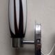 Pair of chromed metal and marbled glass tulip sconces Maison Paulmann