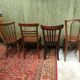 4 vintage mismatched bistro chairs