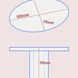 Pink Marble Dining Table (Small, 4 Seater)