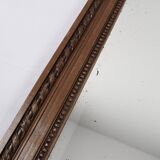 Grand miroir ancien 65cm, cadre en bois sculpté