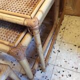 Table gigogne en rotin