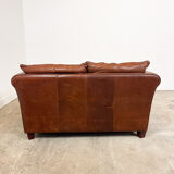 Vintage sheep leather two seater sofa Hoofddorp