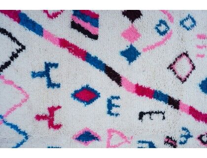 Colorful Berber Carpet 222 X 147cm