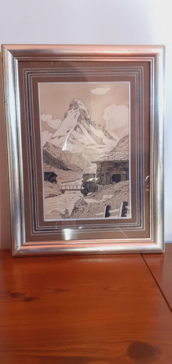 Art Deco Ink Drawing 1930 Framed