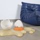 Broken egg alabaster sculpture lamp by Marco Ricciardi, Italy, 1980s