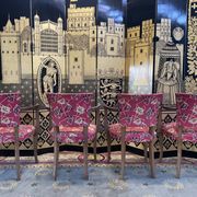 Suite of 4 armchairs bridges Art Deco style