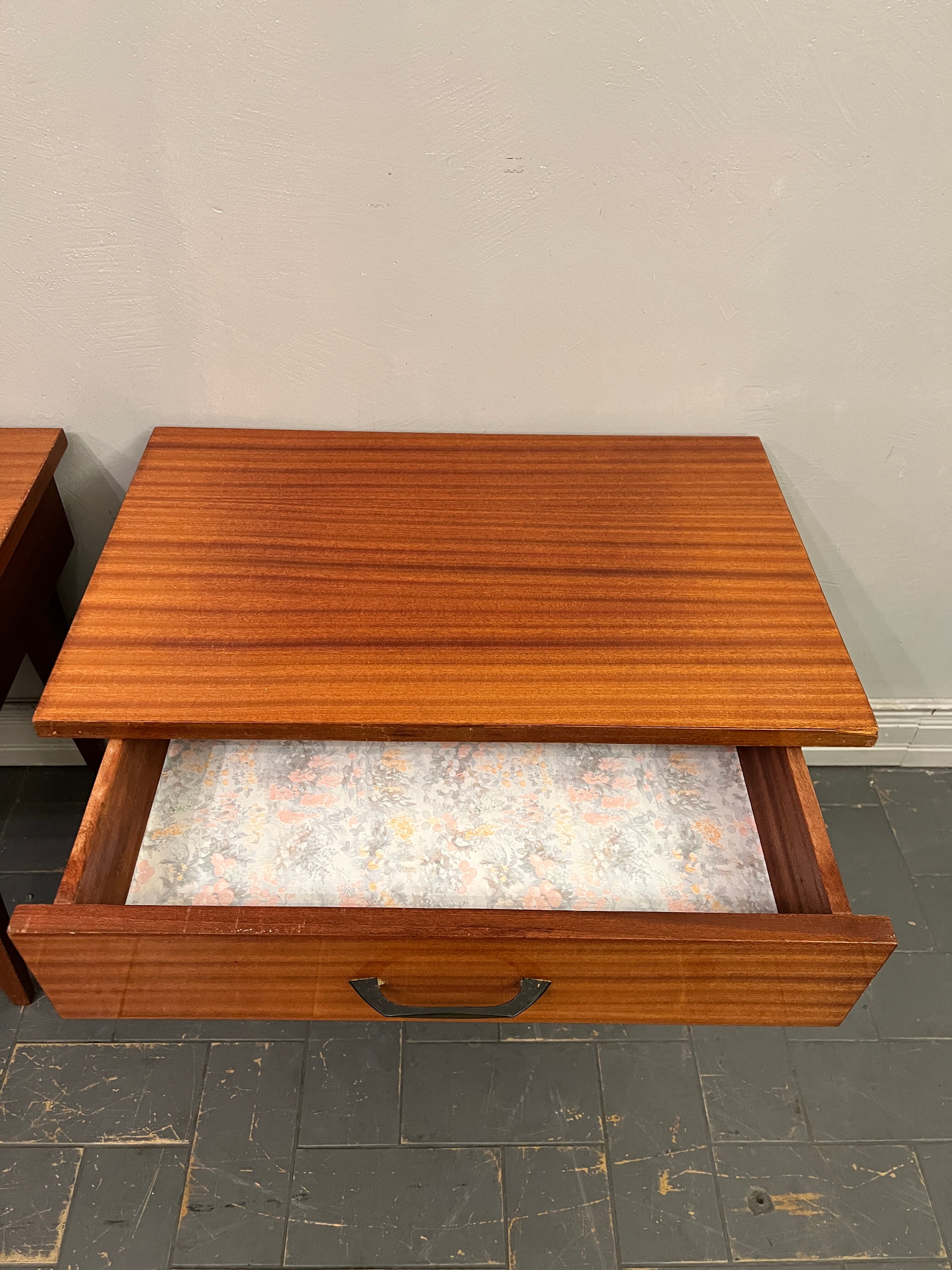 Pair of vintage bedside tables