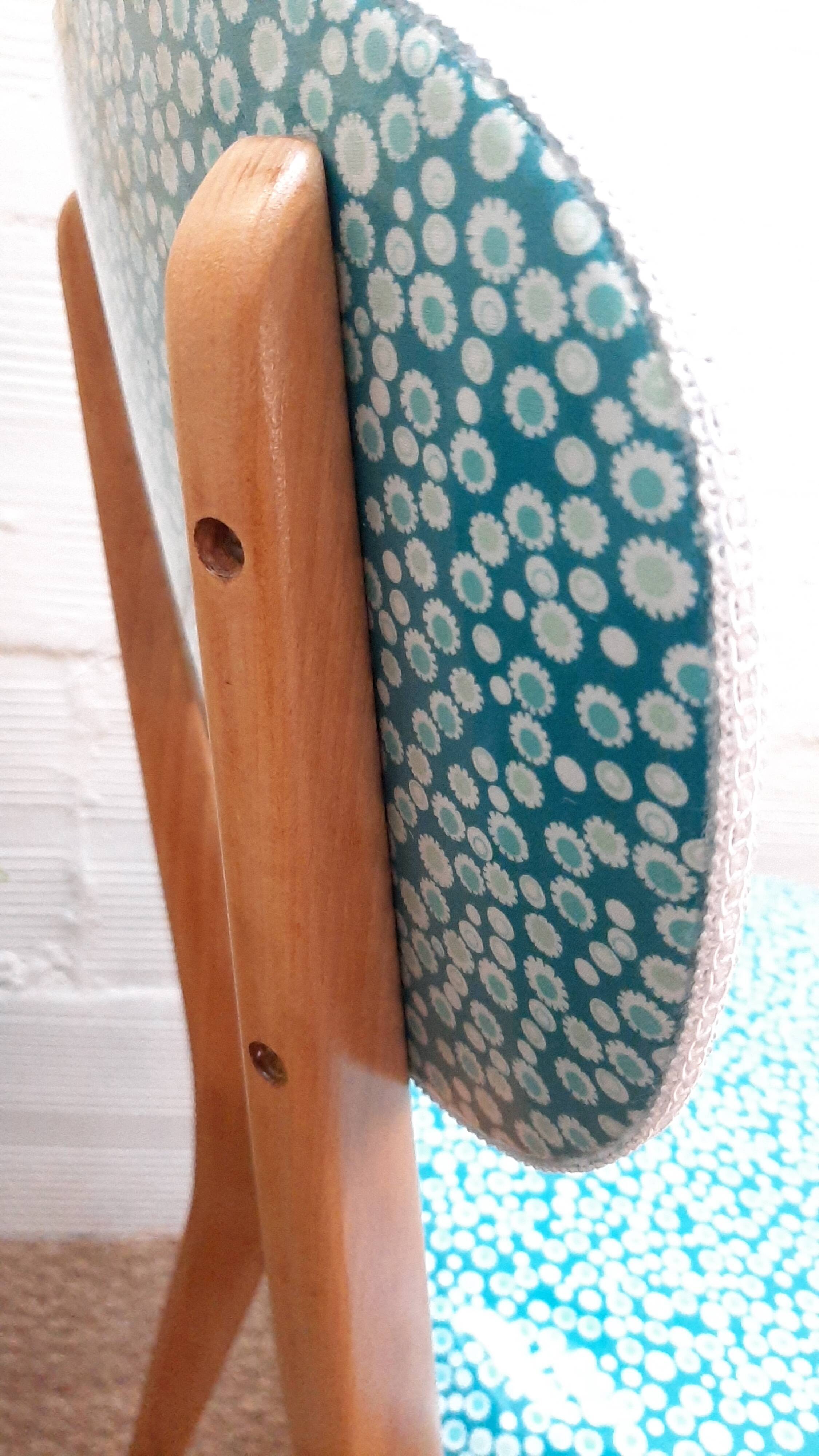 Vintage 1950s bistro chair revisited Petit Pan fabric