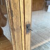 Enfilade de métier en chêne avec portes vitrées
