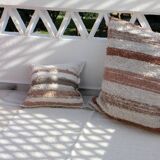 Handmade recycled cotton rug - hand-woven - 90 x 150 cm