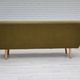1970s, Danish 3-seater sofa, original very good condition, green furniture fabric, oak