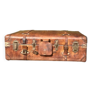 valise, valise en cuir,