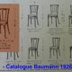 Chaise Baumann Bistrot N°56, vers 1925 assise cuir gris