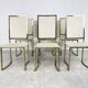 Chaises de salle à manger vintage en laiton par Belgo chrom, années 1970