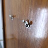 Portemanteau Art déco tchécoslovaque en noyer avec miroir, années 1930