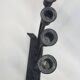 FOLK ART - JUDAICA Menorah Old Candlestick 7 arms of light in wrought iron