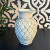 Artisanal vase bulging Kasbah Tazarine Grey