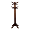 Coat rack parrot rustic walnut and oak totem circa 1930