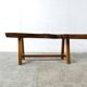 Vintage wooden brutalist coffee table, 1960s