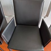 4 leather Twiggy chairs by Gebrüder Thonet