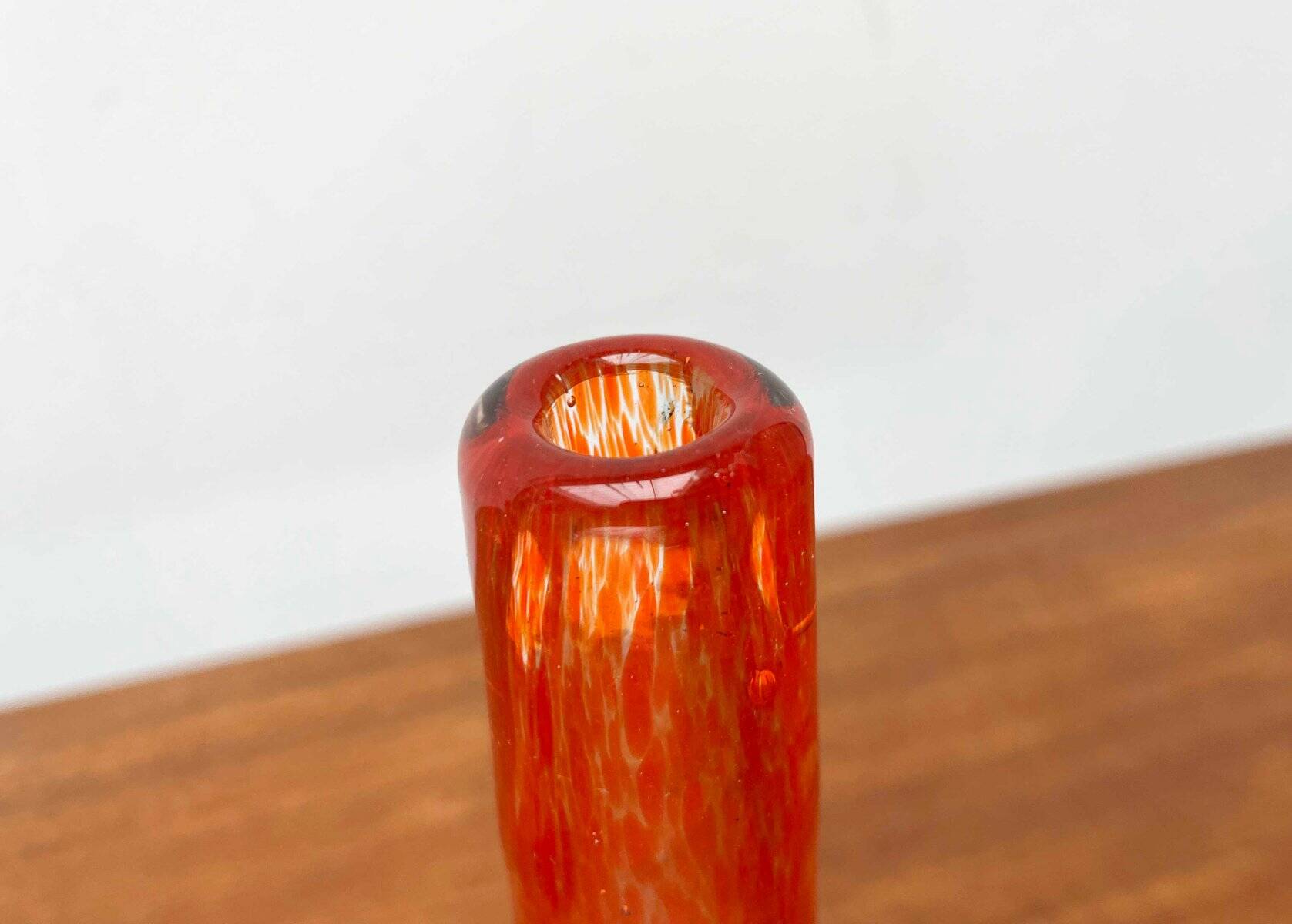 Vintage art glass candle holders, set of 2
