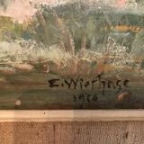 Oil on cardboard, signed E. Wiethase, 1950