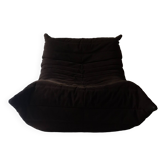 chauffeuse TOGO en suede chocolat, Michel Ducaroy pour Ligne Roset 1970