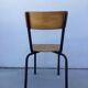 Chaise d'école bois et métal pour grand enfant
