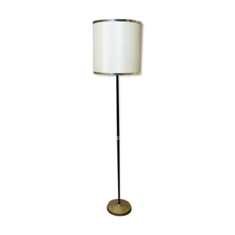 Floor lamp in black lacquered metal, 50s.