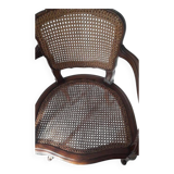 Louis XV style armchair from the 1950s-1960s in solid cherry wood
